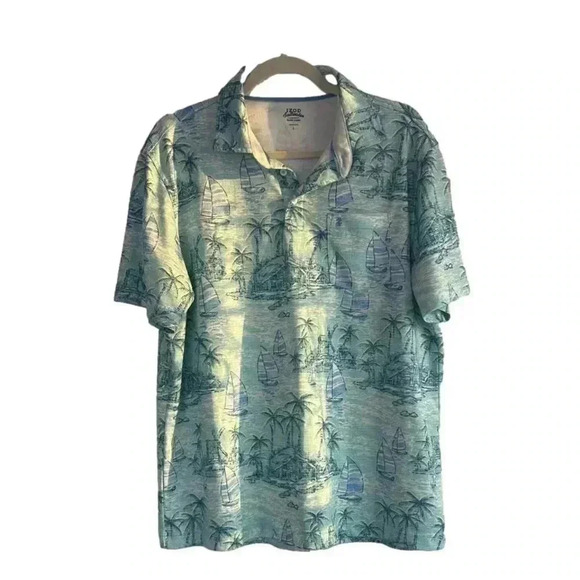 Izod Other - Izod Saltwater Relaxed Classic Polo EUC Sailboat print. Size L.